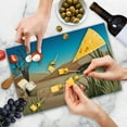 thumbnail image 4 of Reptile Cutting Board, Grumpy Snake Looking from Grass at Desert Tropical Nature Poison Wildlife Home, Decorative Tempered Glass Cutting and Serving Board, Large Size, Multicolor, by Ambesonne, 4 of 5