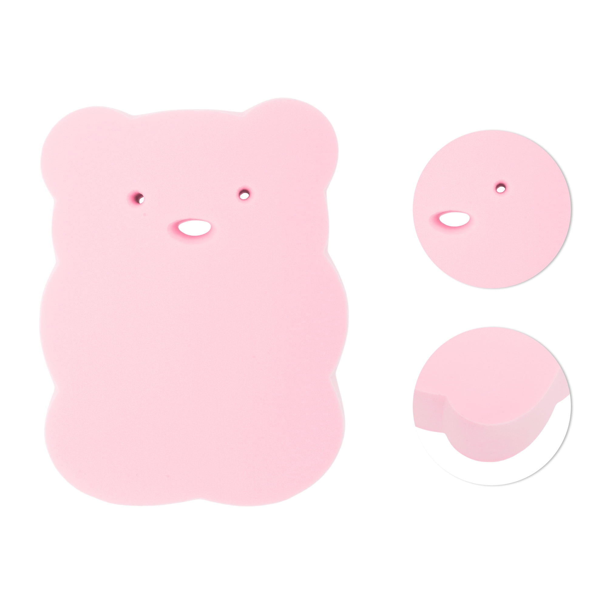 Unique Bargains Cute Bears Shape Bath Sponge Body Scrubber1 Pc Pink