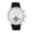 Silver/Black, variant on Heritor Automatic Arthur Semi-Skeleton Leather-Band Watch W/ Day/Date - Rose Gold/Black