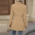 thumbnail image 5 of WTOBBY Women's Single Breasted Blazer Long Sleeve Solid Color Business Casual Jacket Work Office Formal Coat Stretch Fabric Tailored Fit with Front Pockets Professional Attire,Khaki XL, 5 of 6