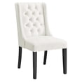 thumbnail image 3 of Modway Baronet Performance Velvet Dining Chairs - Set of 2 in White, 3 of 9
