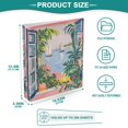 thumbnail image 3 of FORMRS 3 Ring Binder 1.5 inch with Pockets Set of 2 Clip Board 200 Sheets Capacity, Floral Seaside, 3 of 8
