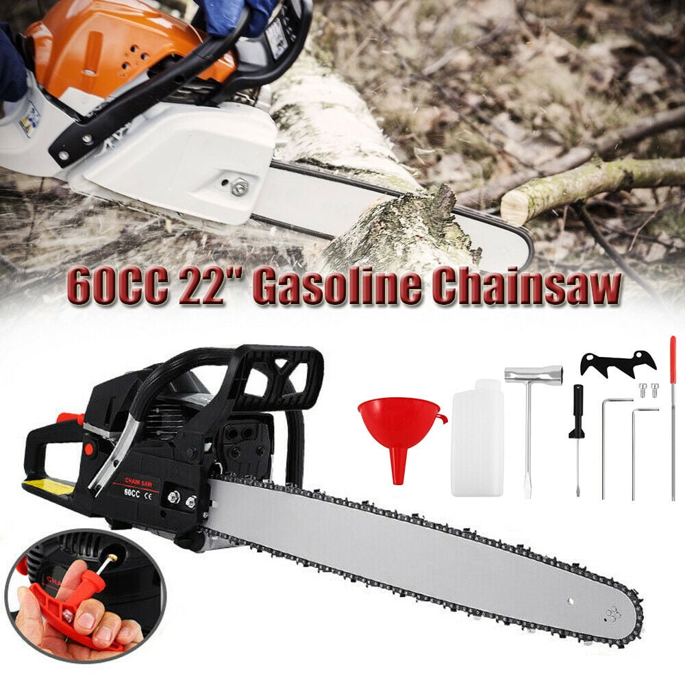 18'' Gasoline Chainsaw Machine Cutting Wood Gas Chain Saw Aluminum Crankcase 
