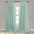 thumbnail image 5 of Ambesonne Ivory and Blue Curtains, Squares Lines, Pair of 28"x84", Pale Blue and Ivory, 5 of 5