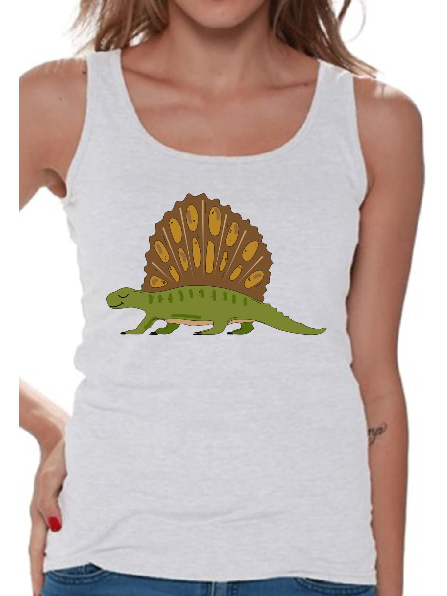 Awkward Styles Dinosaur Tanks Dimetrodon Tank Tops for Women Dimetrodon Tank Top Spirit Animal