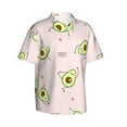 thumbnail image 2 of Balery Avocado Doing Sport Yoga Print Men's Hawaiian Shirts Short Sleeve Beach Shirt Relaxed Fit Vacation Button Down Shirts-X-Large, 2 of 9