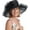 Black, variant on Women's Feathers Floral Fascinating Wide Brim Lightweight Church Derby Hat