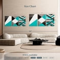 thumbnail image 4 of Elephant Stock Textures Geometric Abstract Xii Wall Art - Horizontal Multi Panel Canvas - Living Room Wall Decor - Abstract Multi Panel - Turquoise And Black Decor - 62" x 30", 4 of 8