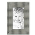 thumbnail image 2 of ArtToFrames 8" x 15" Platinum Ridge Brushed Slvr Picture Frame, 8x15 inch Silver Wood Poster Frame (WOM-5249),  Pack, 2 of 6