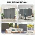 thumbnail image 4 of Outsunny Room Divider with Wheels, 6ft Folding Privacy Screen, Dark Grey, 4 of 10