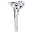 thumbnail image 4 of 0.25 Carat (ctw) Sterling Silver Black & White Diamond Ladies Split Shank Heart Love Promise Ring 1/4 CT, 4 of 4