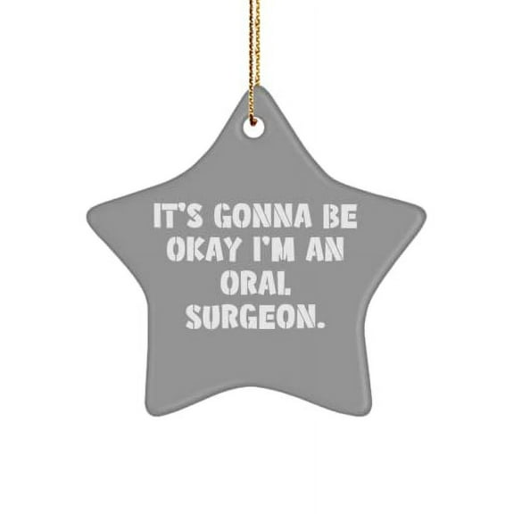 It's Gonna Be Okay I'm an Oral Surgeon. Star Ornament, Oral Surgeon Present from Team Leader, Sarcastic for Friends