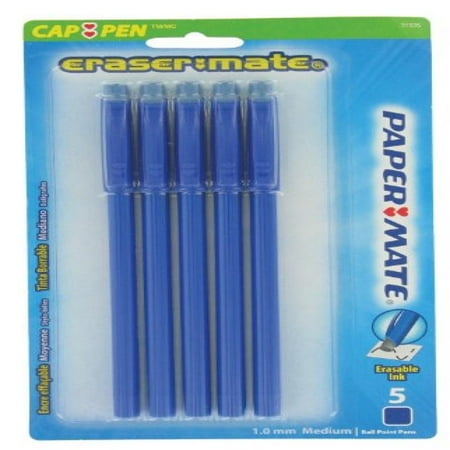 Sanford Permanent Pen - Sanford 1738754 Erasermate Stick Ballpoint Pens, Blue