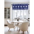 thumbnail image 2 of Navy Winter Snowflakes Valances for Windows, Plant Pine Branch Minimalist Light Filtering Window Treatment Valances, Rod Pocket Small Curtains for Kitchen/Bathroom, 42"x18", 2 of 9
