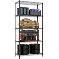 thumbnail image 5 of M MZG 1250 lbs Storage Shelves 5-Shelf Heavy Duty Metal Shelving Unit Standing Wire Rack for Office Garage Kitchen Waterproof, Black 33.5"W x 15.7"D x 68.5"H, 5 of 10