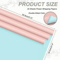 thumbnail image 2 of Uxcell 20 Sheets Flower Wrapping Paper, 21.5" x 21.5" Waterproof Floral Bouquet Wrapping Papers Florist Supplies for Wedding Party Gift Packaging DIY Crafts, Pink/Light Blue, 2 of 7