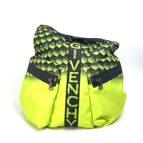 Pre-Owned Givenchy logo Bag Backpack yellow Black (Good)