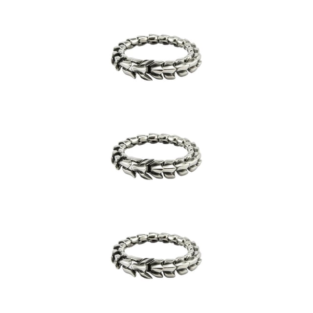 Thinsony Distinctive Gothic Punk Dragon Scale Bangle 48 inches Cool and Contemporary Steel 8.26 Inch 3Set