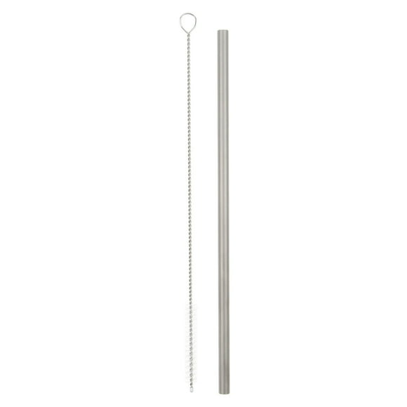 Fuerte de titanio con cepillo de limpieza doblado y Recta 192mm Cola bebiendo paja reutilizable