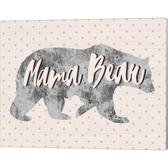 Mama Bear Silhouette by Color Me Happy, Canvas Wall Art, 20W x 16H