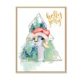 thumbnail image 3 of Designart Cute Christmas Llama In Santa Hat Children's Art Floating Frame Wall Art, 3 of 4