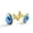 Color 3, variant on Men's Classic Stainless Steel, Color Splash Stars Skull Head Cufflinks Business Wedding Shirts, Golden