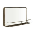 thumbnail image 5 of Creative Co-Op Wide Metal Framed Wall Mirror with Shelf, Brass, 5 of 6