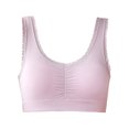 thumbnail image 4 of Womens Plus Size Bra, Push Up Lace Trim High Elastic Thin Sports Bra Without Underwire Pinks XXL, 4 of 4