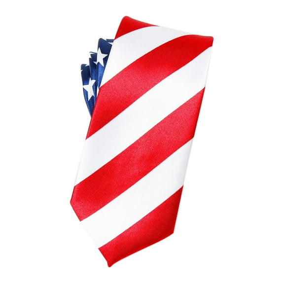 WHAMVOX Men Tie Patriotic Polyester Tie Eye-catching Tie Man 145.00X5.00X0.50CM