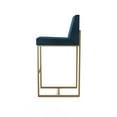 thumbnail image 3 of Amisco Derry 30 In. Bar Stool - Dark Blue Velvet / Golden Metal, 3 of 9