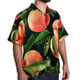 thumbnail image 2 of Peach Men's Printed Casual Button Down Short Sleeve Beach Shirts, 2 of 6
