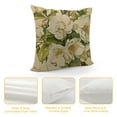 thumbnail image 4 of Nawypu  Vintage Flower Throw Pillow Covers Peony Rose Home Decorative Pillow Covers Retro Square Decorative Cushion Covers, White, 4 of 5