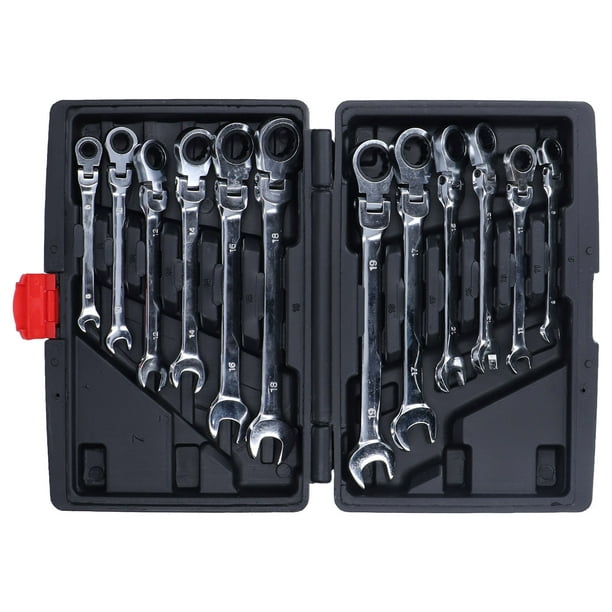 Loewten Ratchet Wrench,ratchet Combination Spanner,12pcs Ratcheting Wrench Set Tool Steel Flexible Head Ratchet Combination Spanner 72 Teeth