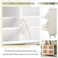 thumbnail image 6 of Rattan Shoe Cabinet With 4 Rattan Flip Drawers Freestanding Hidden Shoe Rack For Entryway 41.7''Wx10.2''Dx37.1''H, 6 of 9