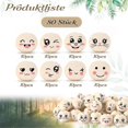 thumbnail image 2 of 8 Styles Wooden Beads with Face 20 mm Smile Face Wooden Bead Natural Wood Beads Round with Hole Pack of 80, 2 of 5