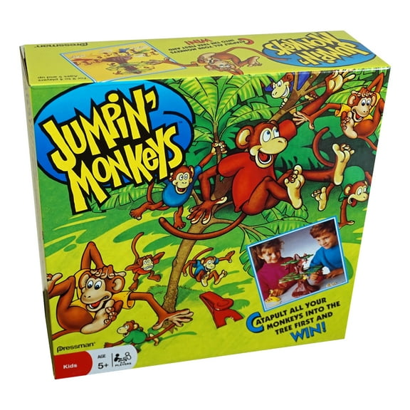 Jumpin' Monkeys Game - Catapult all your Monkeys into the Tree First and Win!