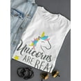 thumbnail image 3 of Unicorns Are Real Slogan Design Shaped Tee Women's -Image by Shutterstock, 3 of 4