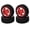 Red, variant on M Buder 4Pcs RC Car Tires 1/10 Scale Aluminium Alloy 5-Spoke Wheel Rims & Rubber Drift Tires Set for Replacement (2.76 inches / 70 mm) - Pink