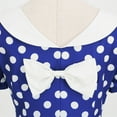 thumbnail image 5 of UPPADA Women's Classic Tea Dress Short Sleeve Swing Cocktail Party Dresses 1950s Retro Vintage Polka Dot 1950s Rockabilly Prom Midi Dress, 5 of 6