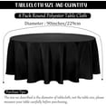 thumbnail image 2 of Nrdde 8 Pack Premium Round Tablecloth 90 Inch Round Table Covers Bulk Washable Polyester Fabric Round Table Clothes for Wedding Party Reception Banquet Buffet Restaurant (Black, 90 Inch), 2 of 5