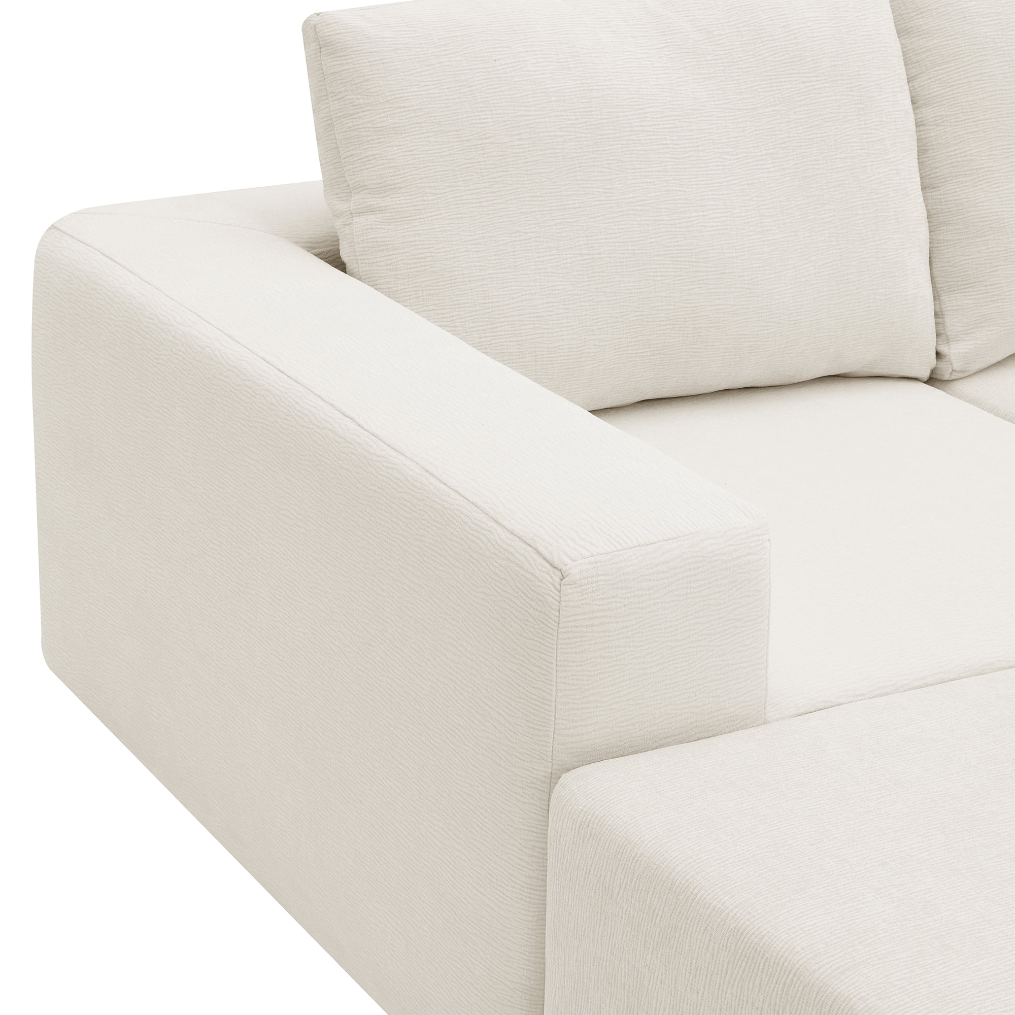 MAYEERTY 110x72" Modular U-Shaped Sectional Sofa - Luxury Chenille Floor Couch with Ottomans/Deep Seat, No Assembly for Living Room/Bedroom, 3 Colors