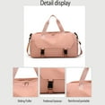thumbnail image 3 of Bolsa de gimnasio pequeña, petates de viaje deportivos, bolso de noche para fin de semana con bolsillo mojado y compartimento para zapatos, 3 of 5