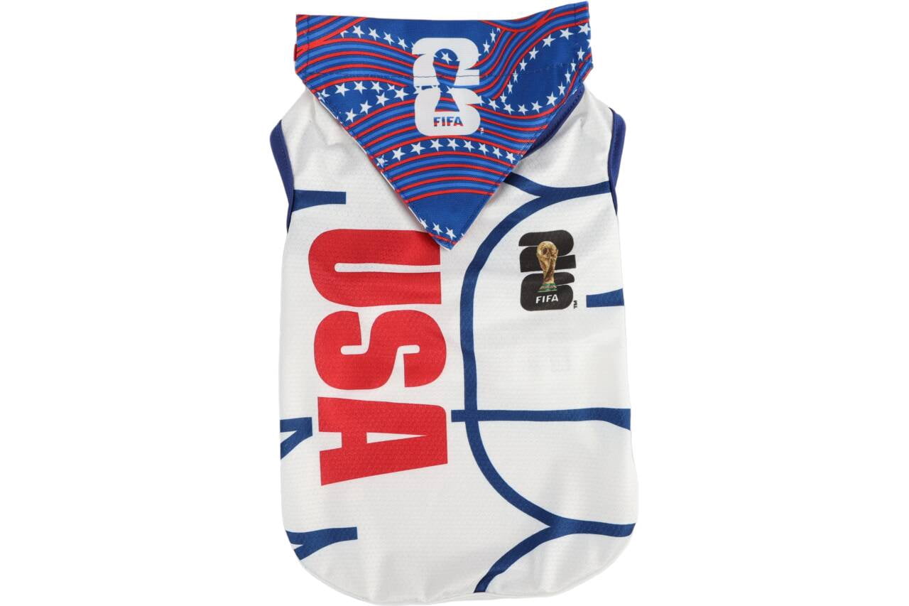 FIFA World Cup 2026 Team USA Pet Soccer Jersey and Bandana for Cats & Dogs, 2 pack, Small