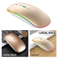 thumbnail image 3 of funtasica Silent LED Wireless Mouse Rechargeable USB Optical Laptop Computer Mouse Golden, 3 of 9