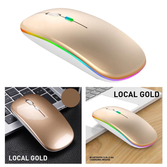 Ratón Inalámbrico CUTICAT 2,4 GHz USB para Ordenador Portátil Dorado