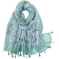 thumbnail image 1 of HSHDLDF Foulard Boho pour Femmes Légère Foulard Imprimée Florale Automne Hiver Mode Châle à Franges, 1 of 5