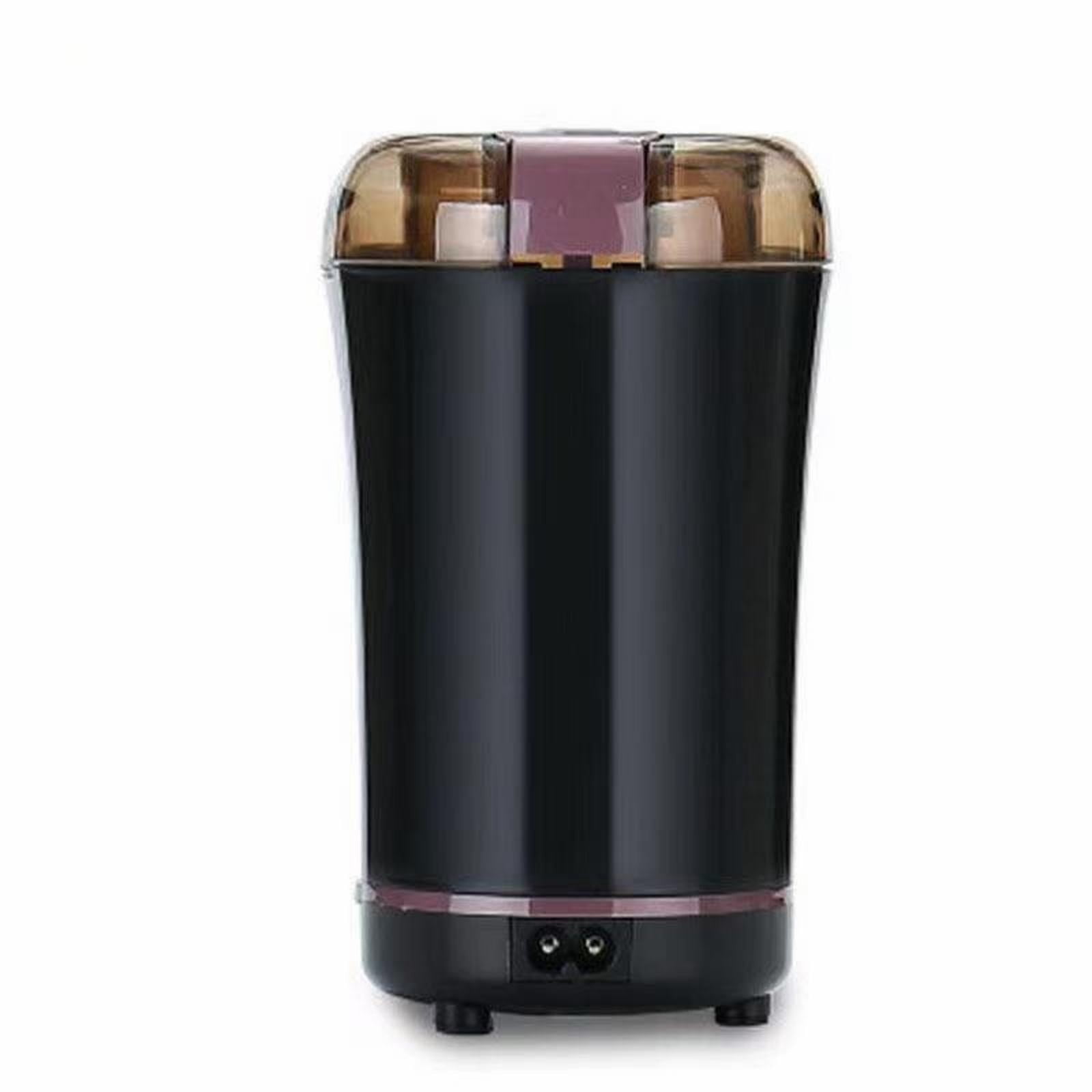 Mini Electric Coffee & Spice Grinder – White, Noiseless Push-Button, Stainless Steel Chamber, Portable for Coffee Beans, Chili, Pepper, Nuts, Tea, Perfect for Home, Office & Travel