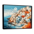 thumbnail image 2 of Designart "Colorful Landscape of Santorini, Greece IV" Cityscapes Framed Wall Art - Industrial Multicolor Santorini Entryway Framed Wall Art Print, 2 of 6