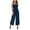 Navy, variant on Summer Plus Size Jumpsuits for Women Tummy Control Fashion Casual Loose Jumpsuit Sleeveless Wide Leg Trouser Jumpsuit With Pockets