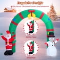 thumbnail image 6 of 10 FT Christmas Inflatable Archway with Santa and Snowman, LED-Lit Holiday Decor, Waterproof Polyester,Ideal for Outdoor, Lawn, Garden, Yard, Party Holiday Decorations, 6 of 7